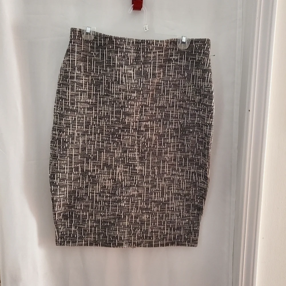 M&S Collection A Line Stripes Gray Pencil skirt Size 10